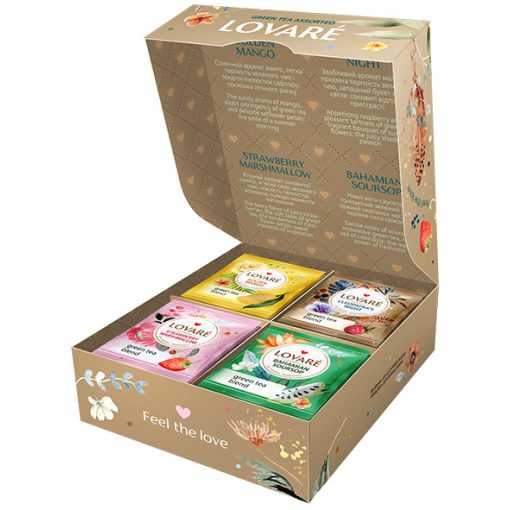 Lovaré Filteres Tea Válogatás, Zöld Tea válogatás, 32 filteres