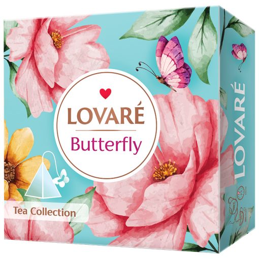 Lovaré Filteres Tea Válogatás, Butterfly Tea Collection, 45 piramid filter