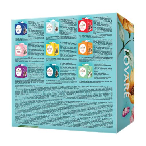 Lovaré Filteres Tea Válogatás, Butterfly Tea Collection, 45 piramid filter