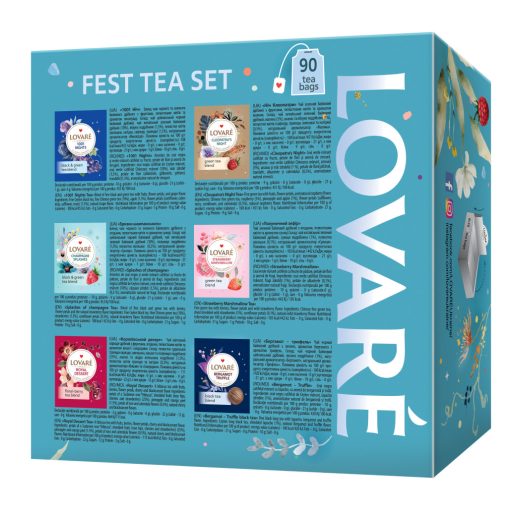 Lovaré Filteres Tea Válogatás, Fest Tea Set, 90 filteres