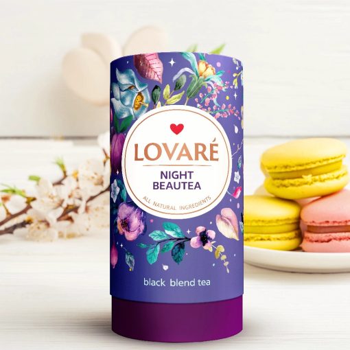 Lovaré Szálas Ízesített Prémium Tea , Night Beautea (Black tea) 80g + 15 teafilter tasak