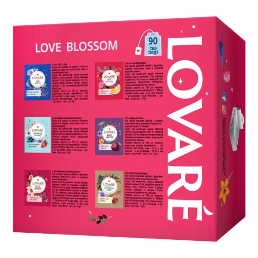 Lovaré Filteres Tea Válogatás, Love Blossom, 90 filteres - 6 íz