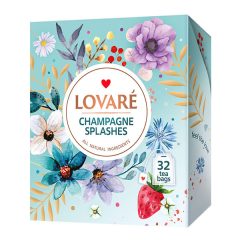   Lovaré Prémium Ízesített Tea Filteres, Champagne Splashes (Fekete és Zöld tea keverék) 32 filteres