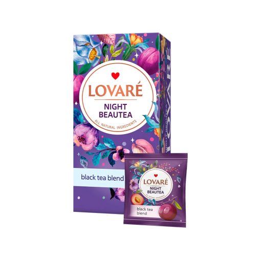 Lovaré Prémium Ízesített Tea Filteres, Night Beautea (Black tea) 24 filter