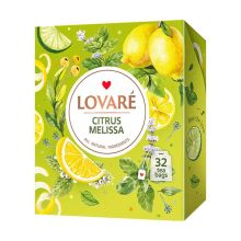 Lovaré Prémium Ízesített Tea Filteres, Citrus Melissa (Zöld tea) 32 filter