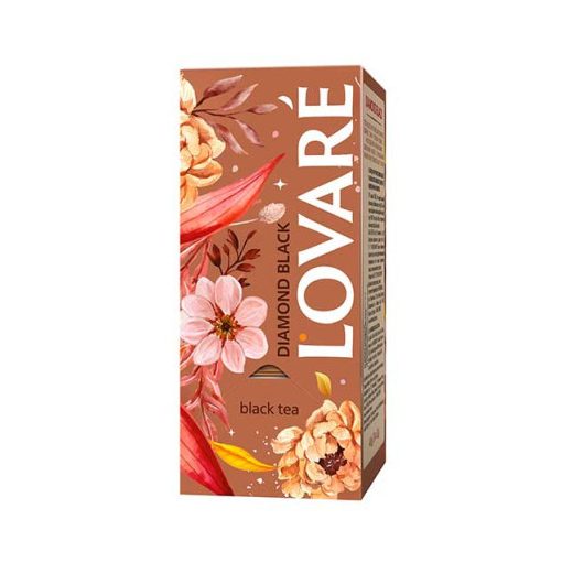 Lovaré Prémium Ízesített Tea Filteres, Diamond Black (Fekete tea) 24 filter