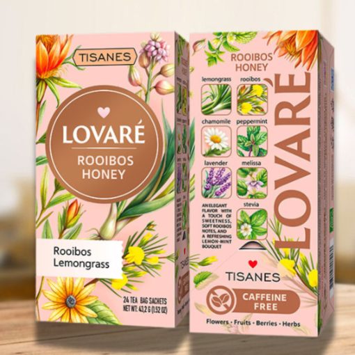 LOVARÉ Rooibos Honey 43,2g (Herbal tea) 24 filter