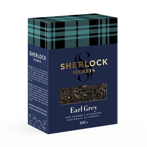 Sherlock Secrets - Earl Grey, ízesített prémium szálas fekete tea, 100g