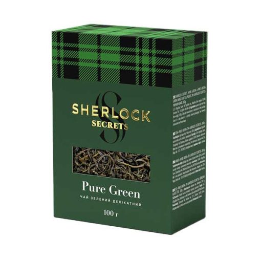 Sherlock Secrets - Pure Green, prémium szálas zöld tea, 100g
