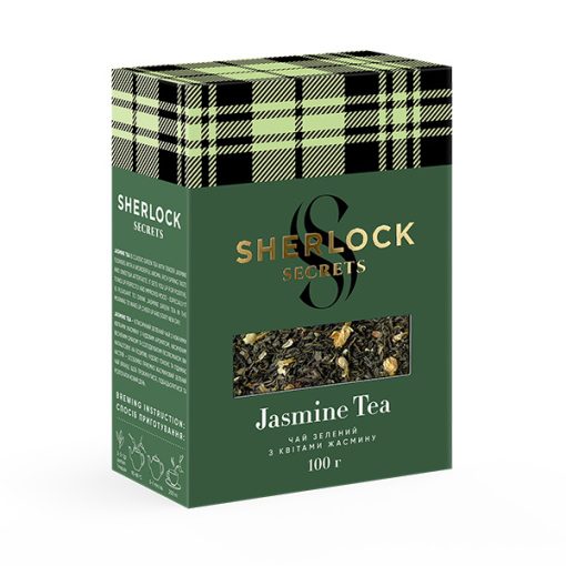 Sherlock Secrets - Jasmine Tea, ízesített prémium szálas zöld tea, 100g