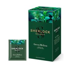 Sherlock Secrets - Green Melissa, ízesített filteres zöld tea, 39, 6g, 22filter