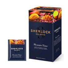 Sherlock Secrets - Pleasure Time, ízesített filteres fekete tea, 39, 6g, 22filter