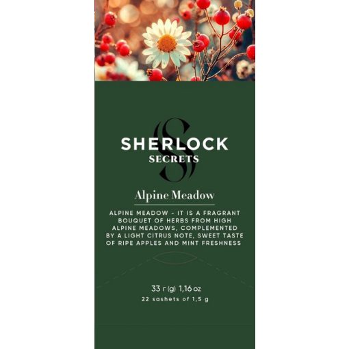 Sherlock Secrets - Alpine Meadow, filteres herba tea, 33g, 22filter