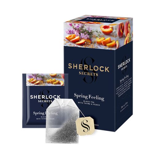 Sherlock Secrets - Spring Feeling, ízesített filteres fekete tea, 39, 6g, 22filter