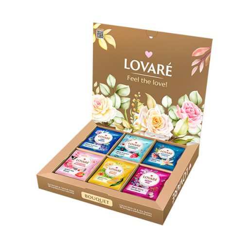 Lovaré Gold Bouquet 30F filteres tea válogatás, füles dobozban