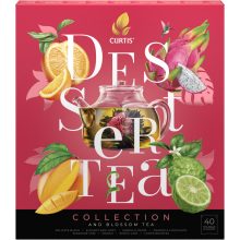  Curtis Dessert Tea Kollekció - Red, Dessert- és virágos teák válogatása + virágzó tea-golyó, 40 filter