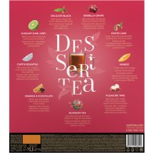  Curtis Dessert Tea Kollekció - Red, Dessert- és virágos teák válogatása + virágzó tea-golyó, 40 filter
