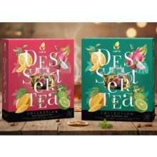  Curtis Dessert Tea Kollekció - Red, Dessert- és virágos teák válogatása + virágzó tea-golyó, 40 filter