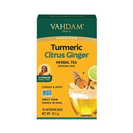VAHDAM Kurkuma-Citrus-Gyömbér, filteres gyügynövénytea 18F/32,4g