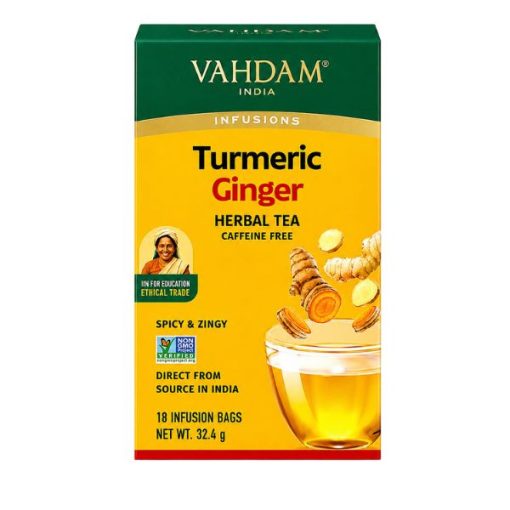 VAHDAM Kurkuma-Gyömbér, filteres gyógynövénytea 18F/32,4g
