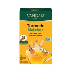 VAHDAM Kurkuma Matcha+, filteres gyógynövénytea 18F/27g